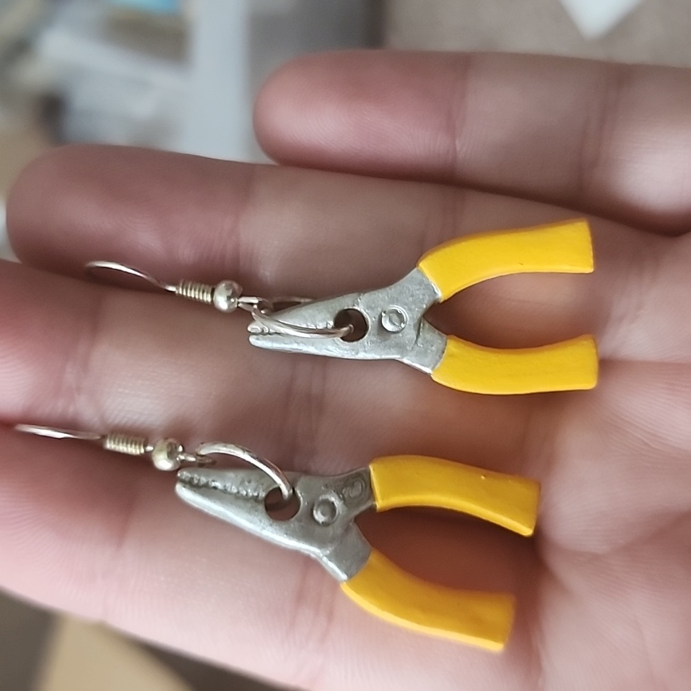 Yellow Pliers Earrings